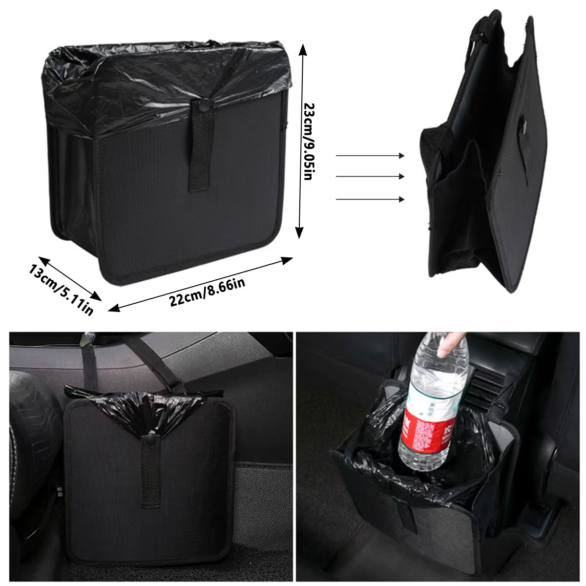 Ultimate Foldable Waterproof Car Trash Bin - Spacious & Versatile Waste Organizer for Every Journey