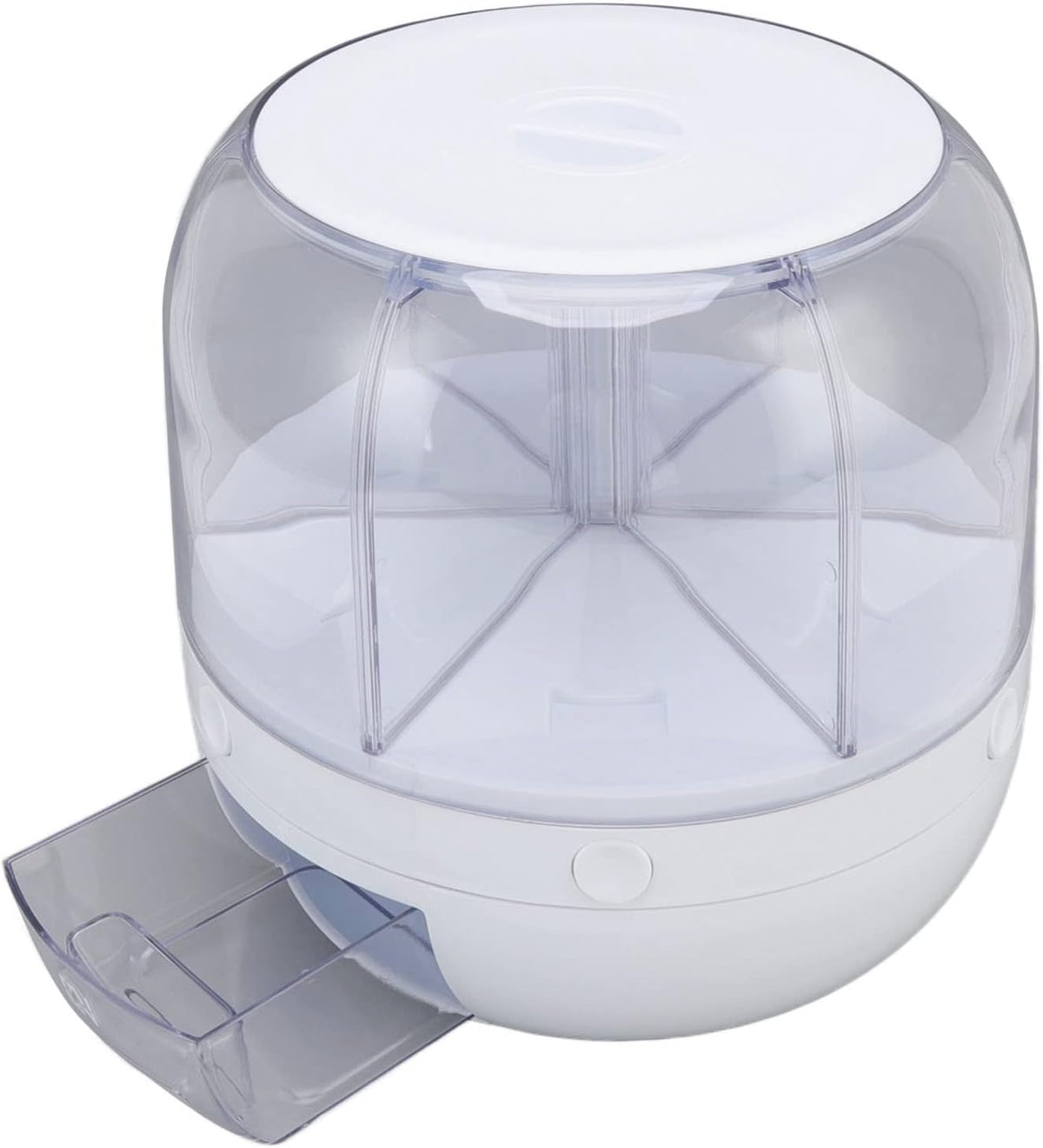 6-Grid 360° Rotating Rice & Grain Storage Container - Convenient 5kg Dry Food Dispenser with Lid for Your Home Kitchen