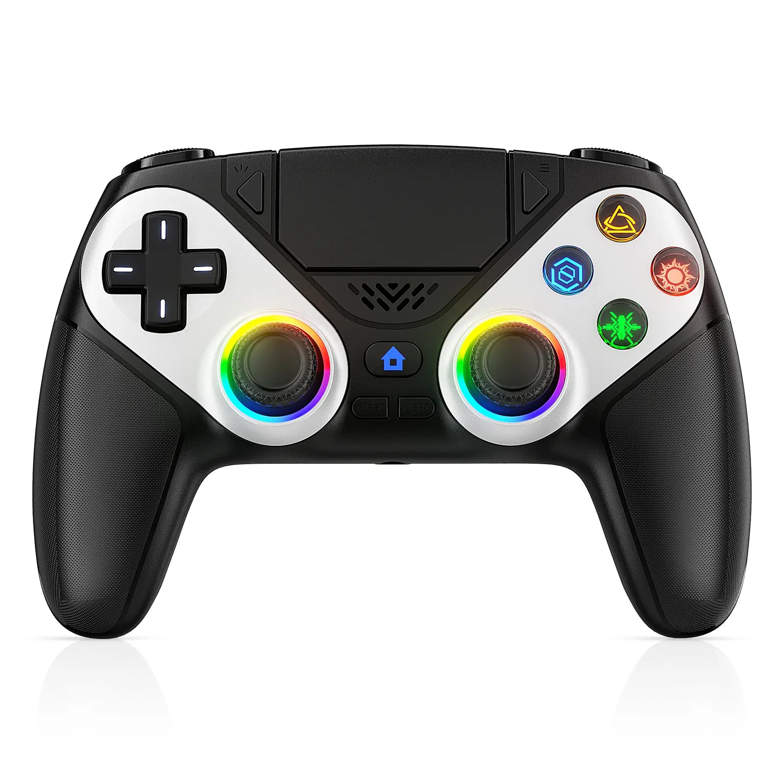 Elevate Your Gaming with the Wireless Gaming Controller Pro for PS5 - Featuring LED RGB Lights, Dual Vibration, Motion Sensing & 1000mAh Fast-Charging Battery