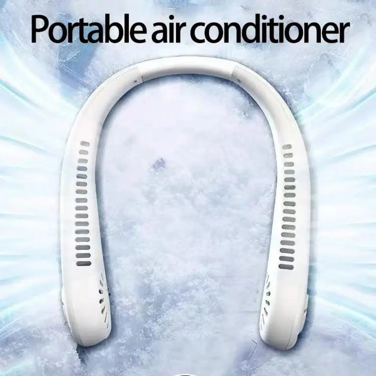 Hands Free Neck Worn Cooling Device, Light Carry Wearable Cooler, Slim U-Shape Frame Design for Summer Trips, Outdoor Activities, Office Use, Daily Commute & Daily Comfort Use