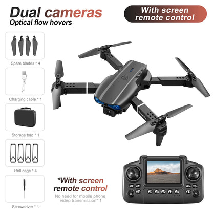 Newest E88 E99D Screen-Controlled Lighting Mini Drone 4K 2 Camera Optical Flow Remote Control Aircraft Mavic Air 2