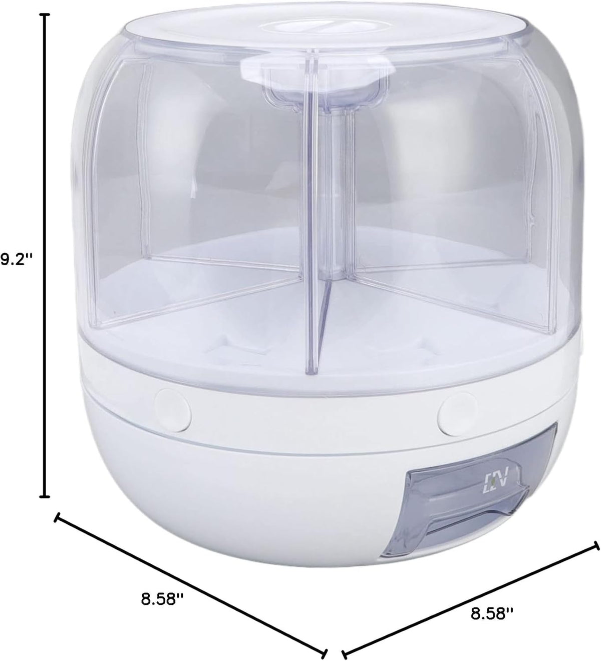 6-Grid 360° Rotating Rice & Grain Storage Container - Convenient 5kg Dry Food Dispenser with Lid for Your Home Kitchen