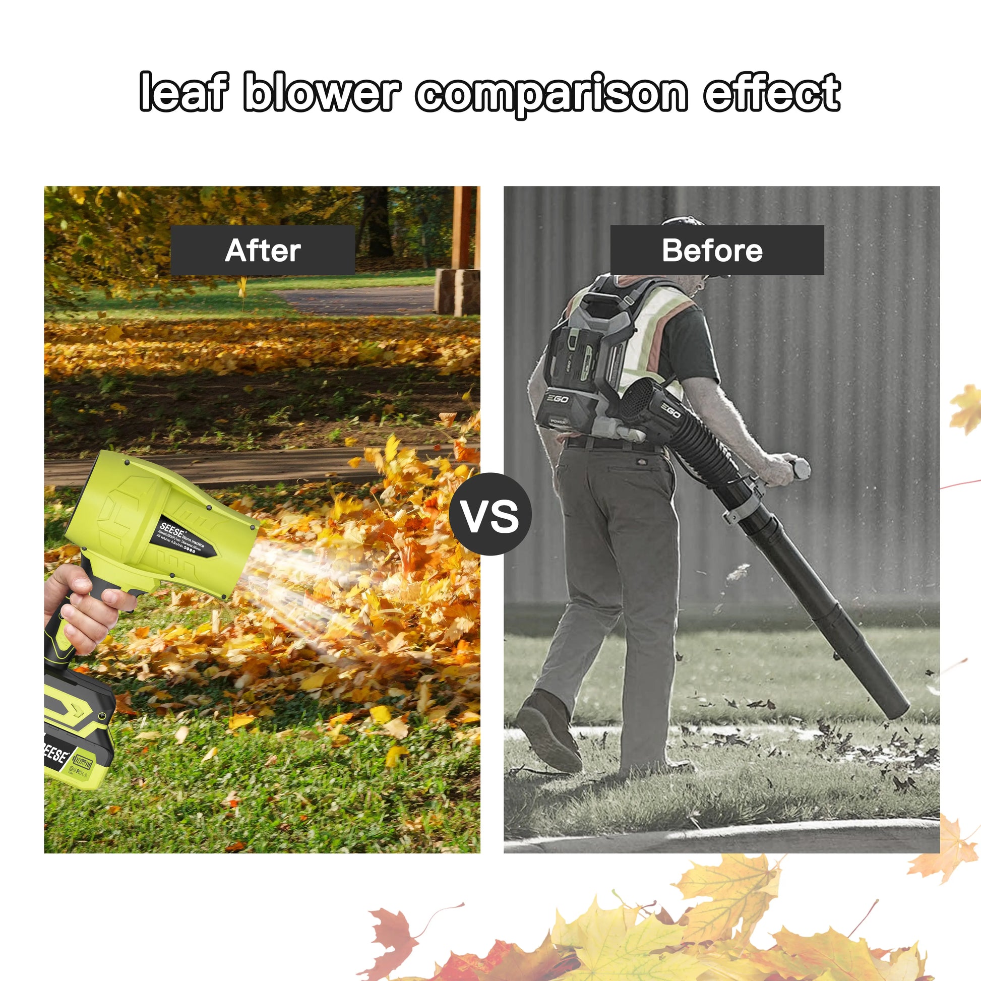 SEESE Turbo Jet Blower - Cordless, Lightweight Leaf and Snow Blower with Pure Copper Motor for Effortless Car Drying and Garden Maintenance